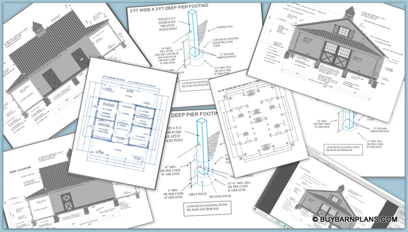 Purchase Barn Plans - Horse Barns - Storage Barns - Event Barns