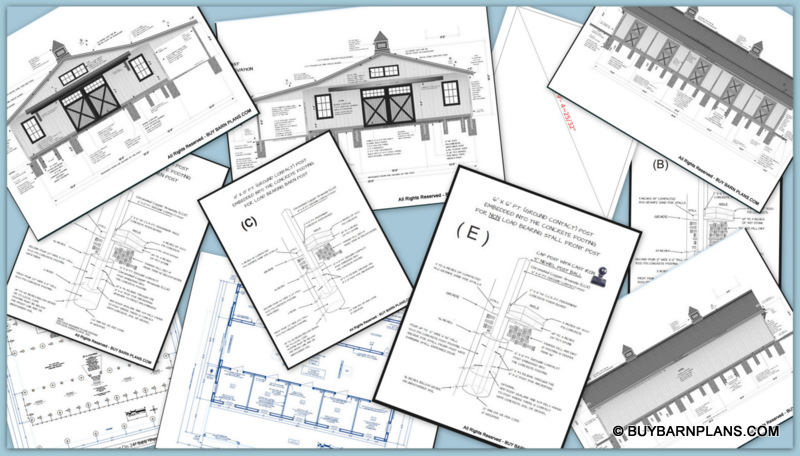 Purchase Barn Plans - Horse Barns - Storage Barns - Event Barns