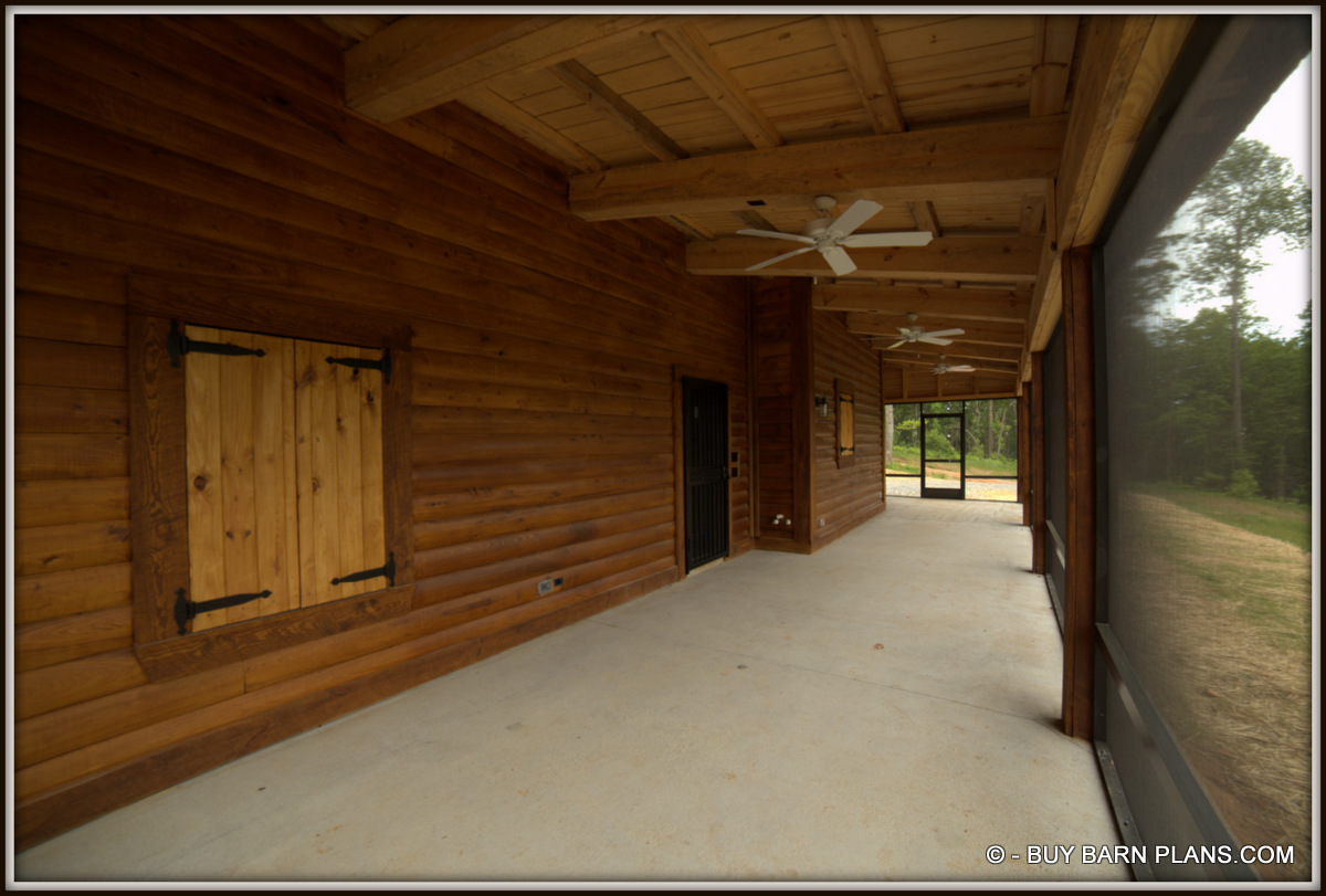 Photo Of A Screened In Front Porch On This 2 Bedroom Cypress Bunk Storage Barn