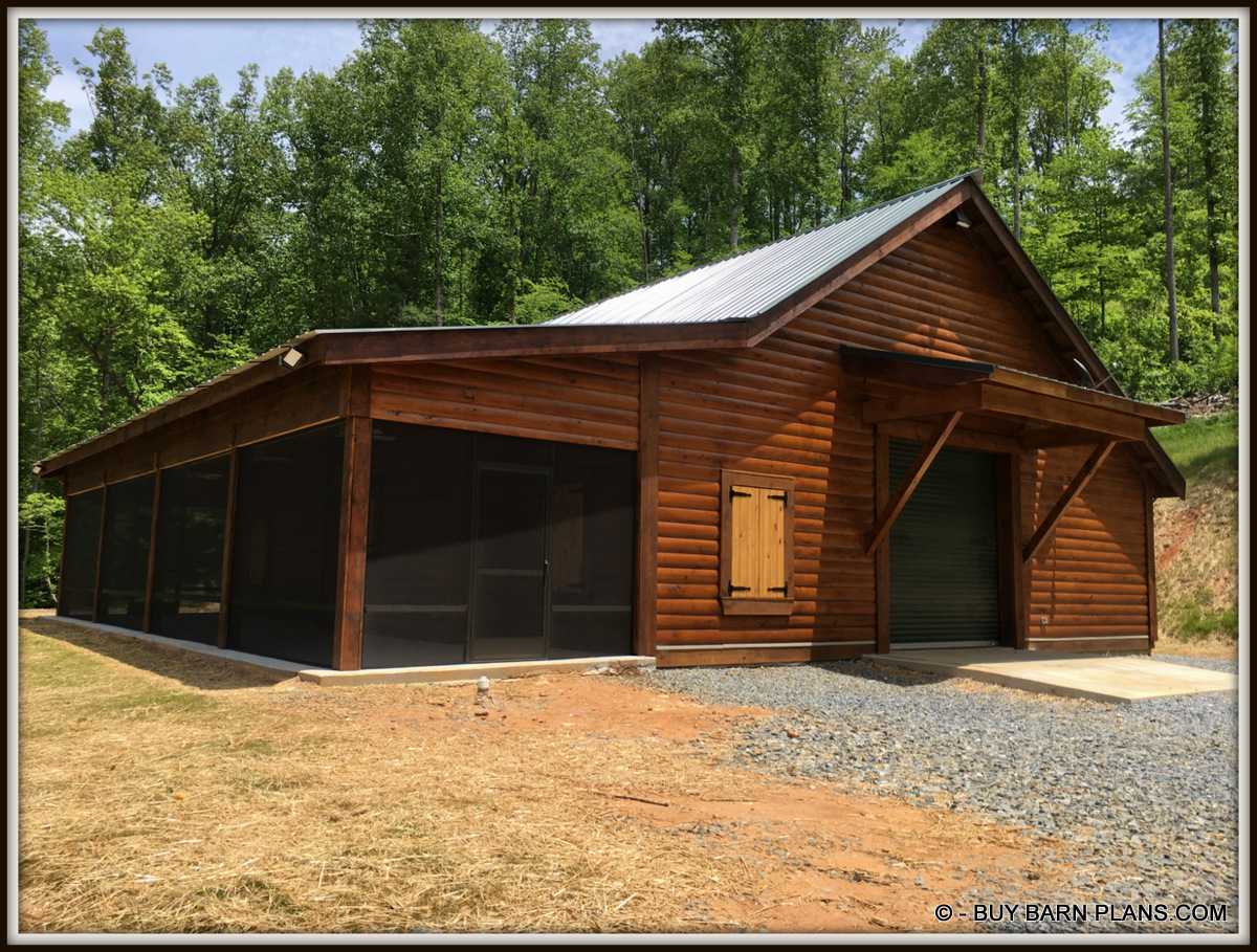 Photo Of A Perfect Screened In Front Porch On This 2 Bedroom Cypress Bunk Storage Barn