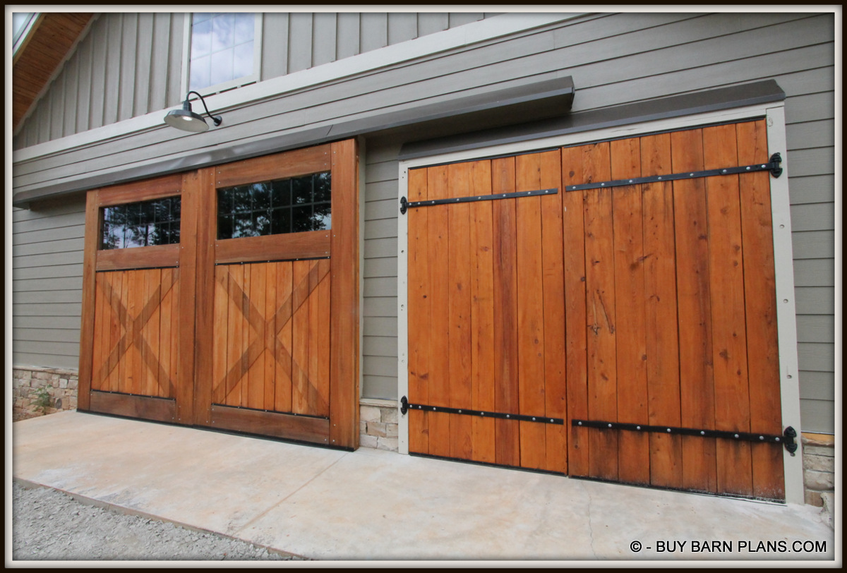 Two Stall Horse Barn With Hand Carved Cypress Barn Doors