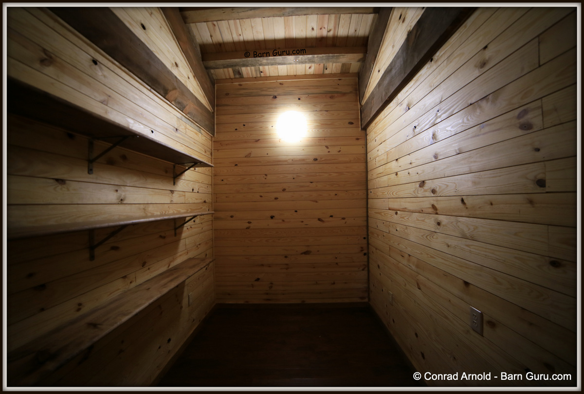 Barn Home with Big Pantry with built in shelves