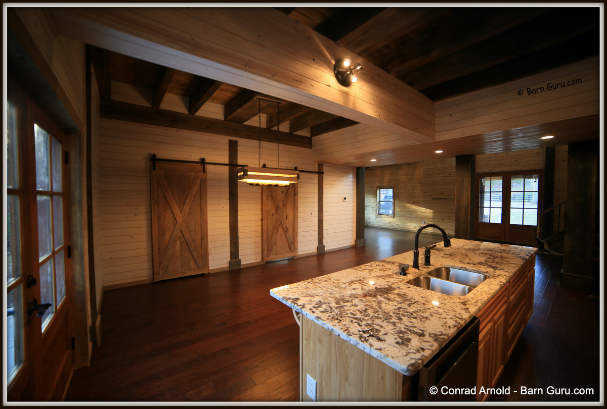Barn-Home-Walnut-Cabinets-with-Marble-counter-top
