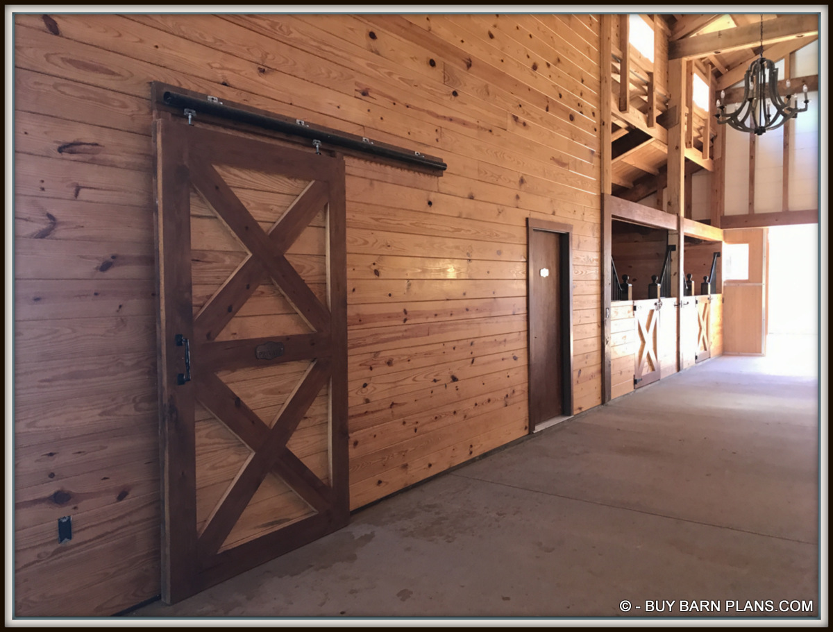 Image Of Left Side Is A Tack Locker With A Sliding Crossbuck Door