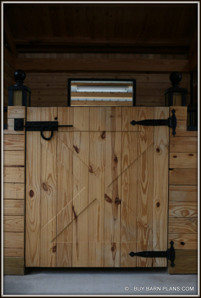 Photo Of Hand Carved Swinging Style Cross Buck Wood Doors So The Triangles Were Routed Out Leaving The Boarder and Cross Buicks