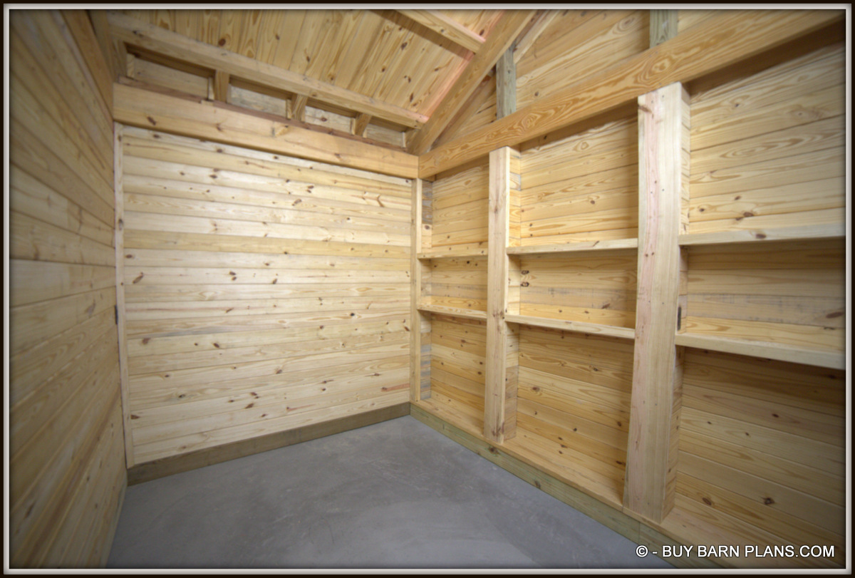 Image Tack Room With Built In 2 x 6 And 2 x 10 Shelves