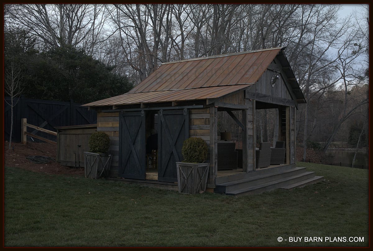 Quint Rustic Barn Style Pavilion All New Materials Make To Look Old
