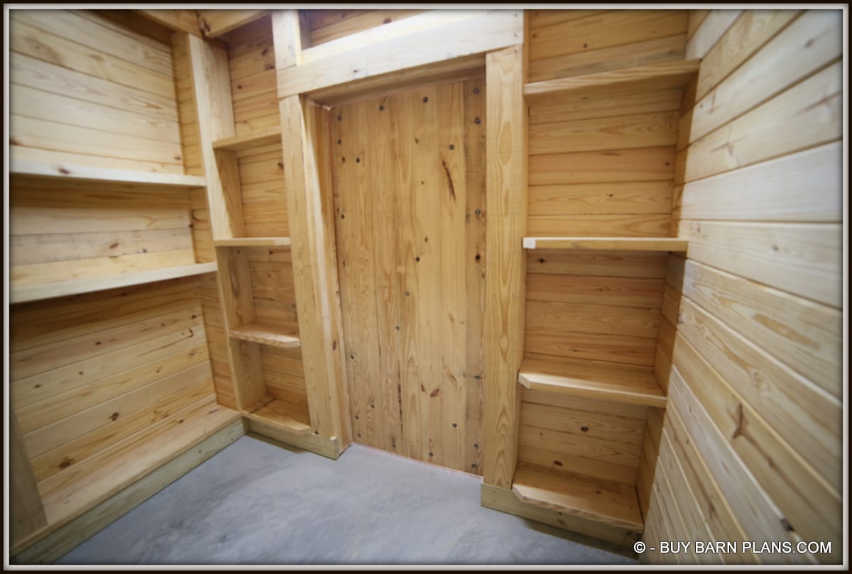 Image Tack Room With Built In 2 x 6 And 2 x 10 Shelves