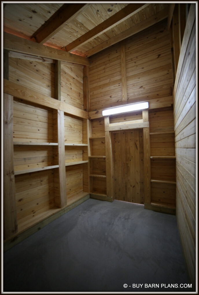 Image Tack Room With Built In 2 x 6 Shelves