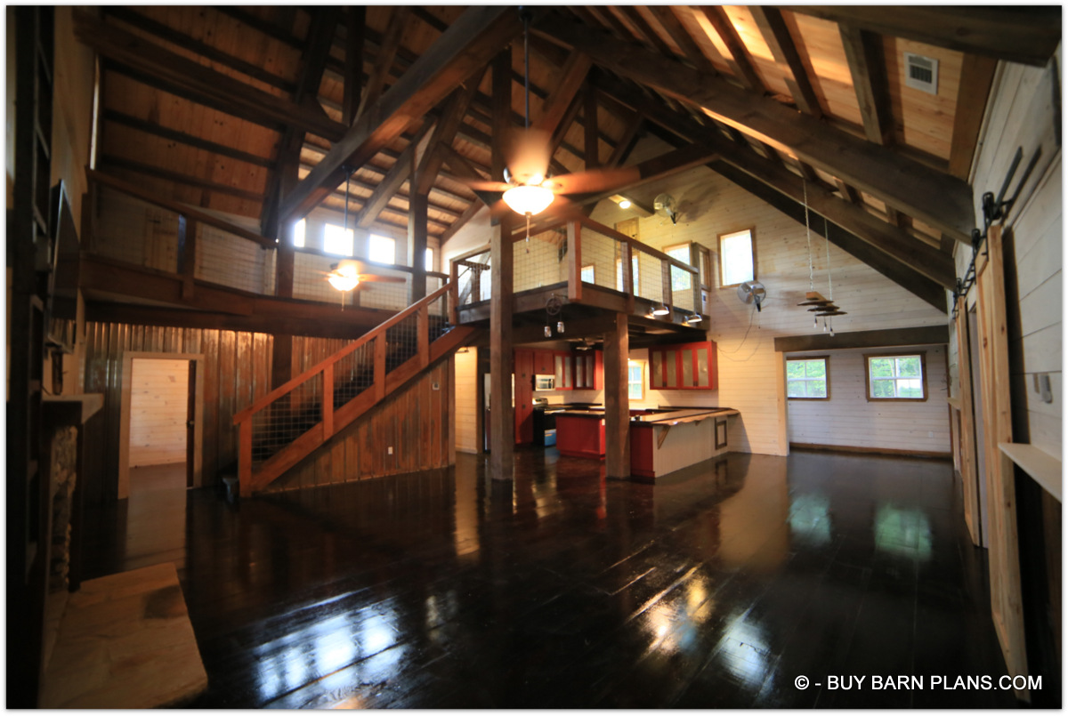 This Is A Rustic White Oak Barn Home With A Loft Above Kitchen And Guest Bedroom