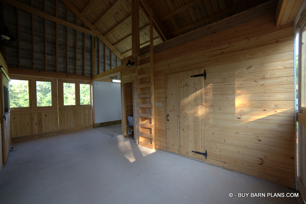 With Custom Site Built Door T&G Tack Room Door