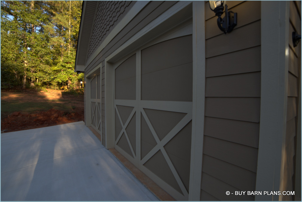 24 x 30 With 2 - 9 ft x 8 ft Bay Garage With Hardie Plank Siding