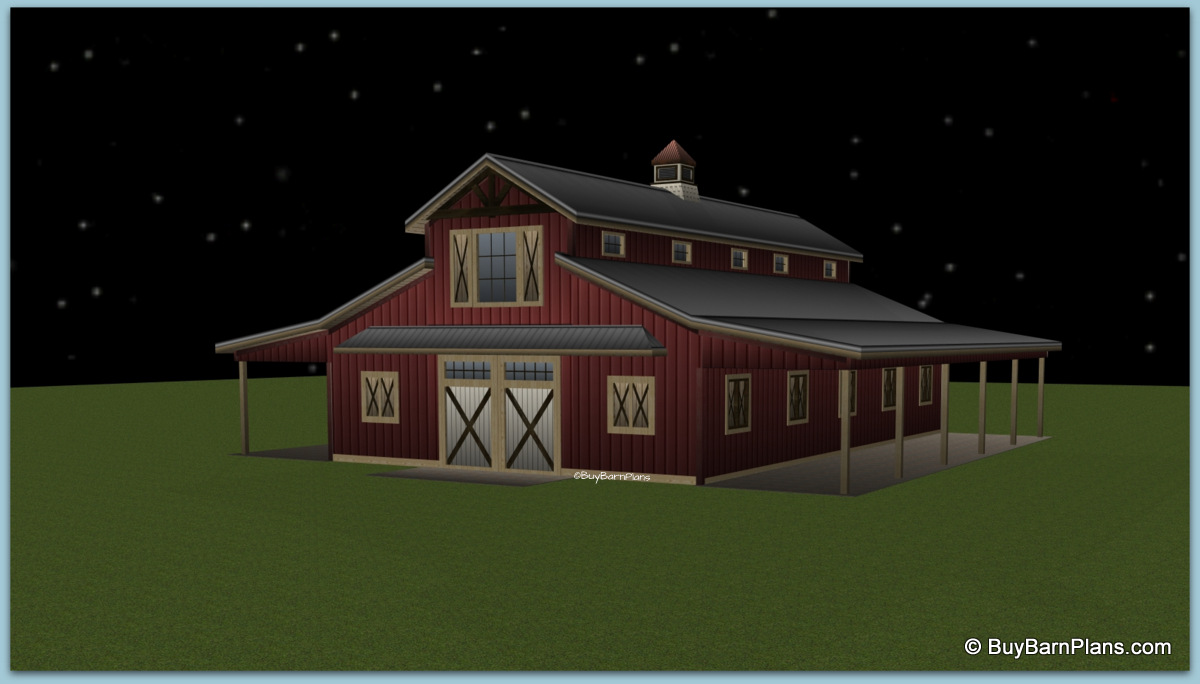 6 Stall Monitor Style Horse Barn With 1 or 2 Bedroom Above Aisle 6 Stall Monitor Style Horse Barn With 1 or 2 Bedroom Above Aisle