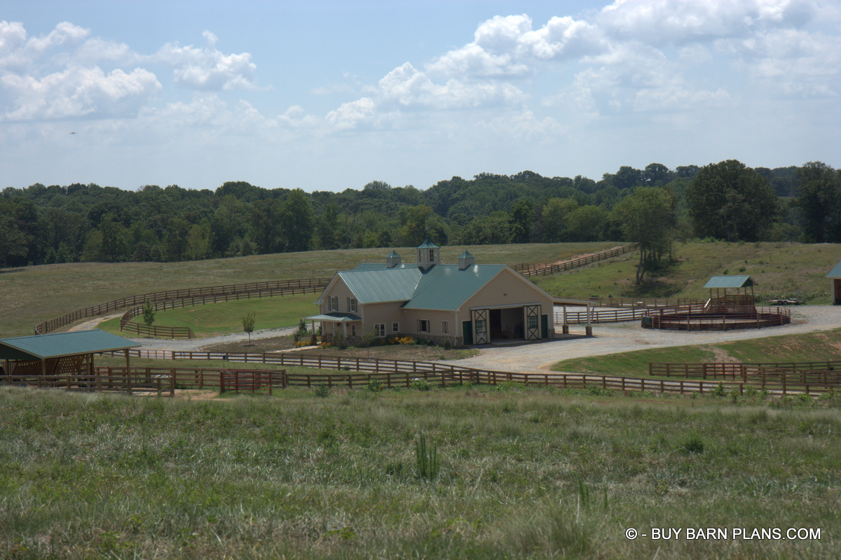 Completion Photo Image 8 Stall Horse Barn With Hay And Feed Roll Up Doors - Two Bedroom Apartment