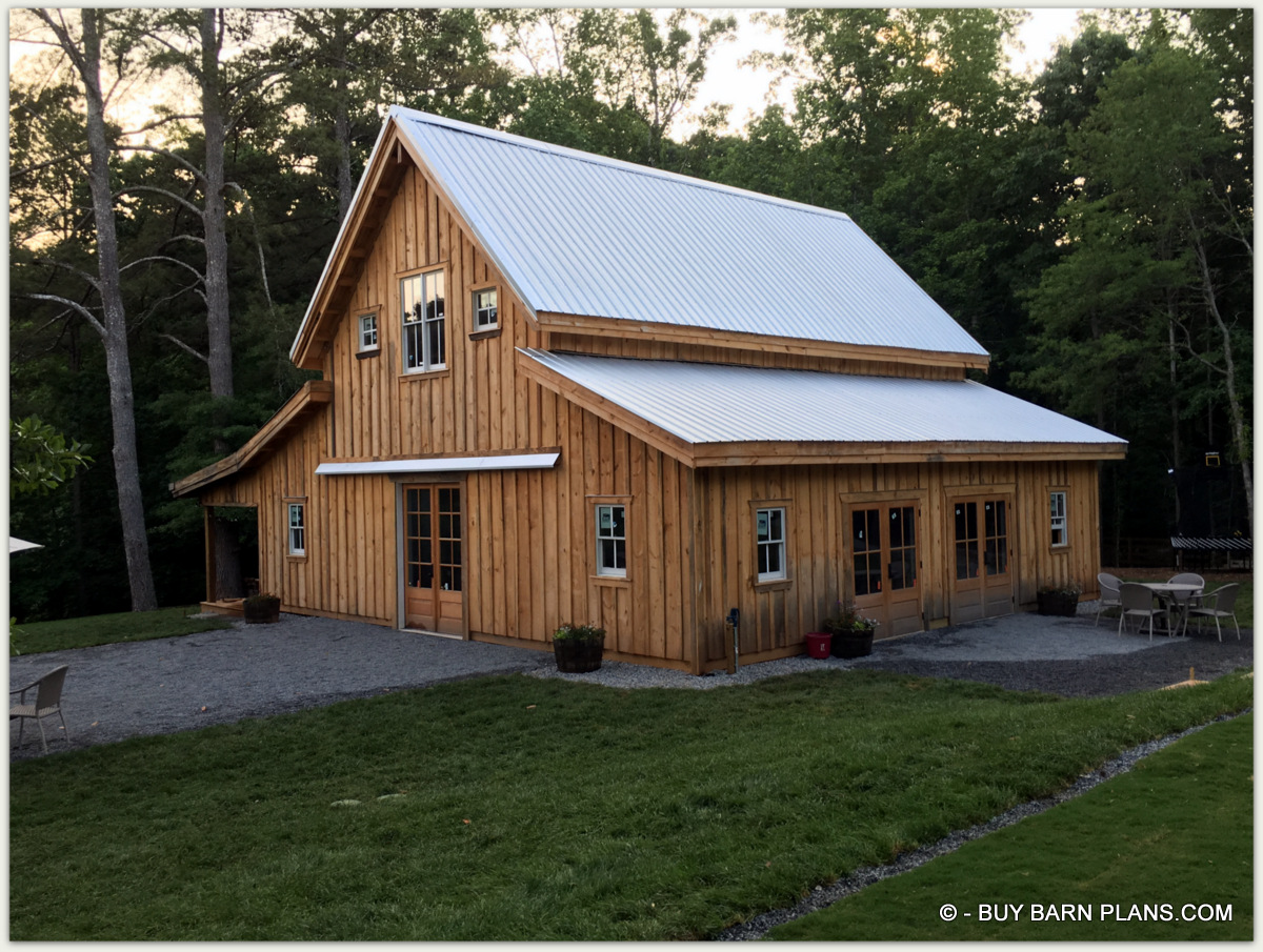 Image Of Board & Batten Personal Party Barn With Half Loft and Covered Porch
