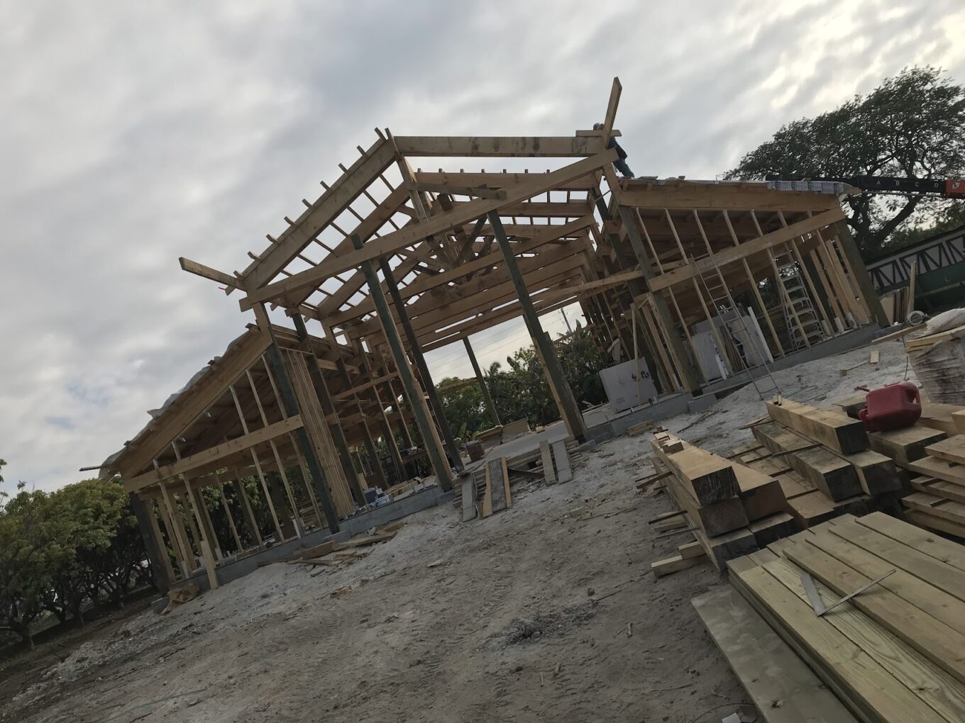 Phot Of Event Barn Under Construction