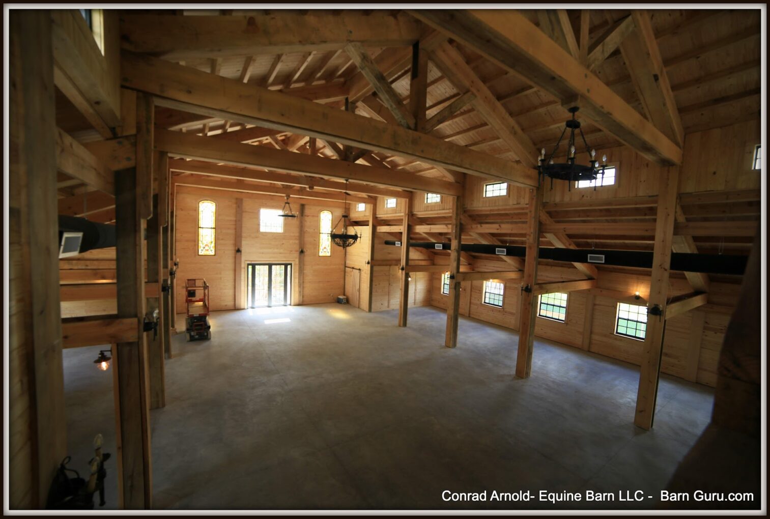 Interior Photo Image Of Event Barn With T&G Ceiling Over 4 x 6 Purlins