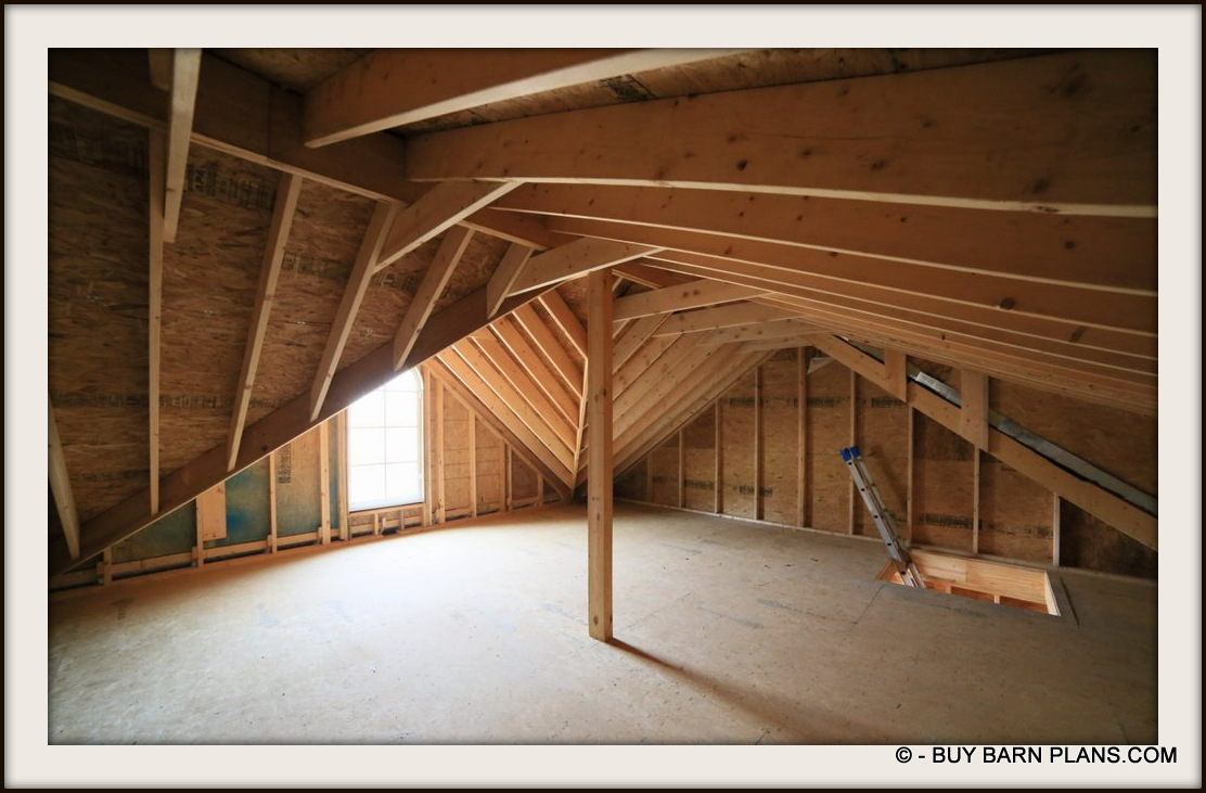 Finished Upper Level For Future ADU - Two Bay 24 x 24 Garage For Tractor Storage