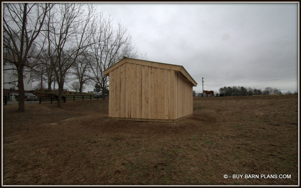 Yellow Pine Board On Board Siding - Horse Run - In Shed