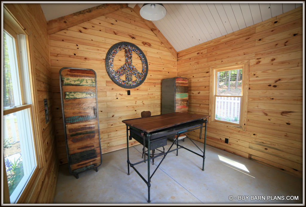 nterior Photo Image For She Shed With T&G Wall & Ceiling Finish - Lots Of Natural Light