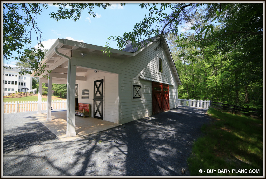 Jpeg Image Of A 2 Stall Horse Barn Side Covered Shed With Dutch Doors