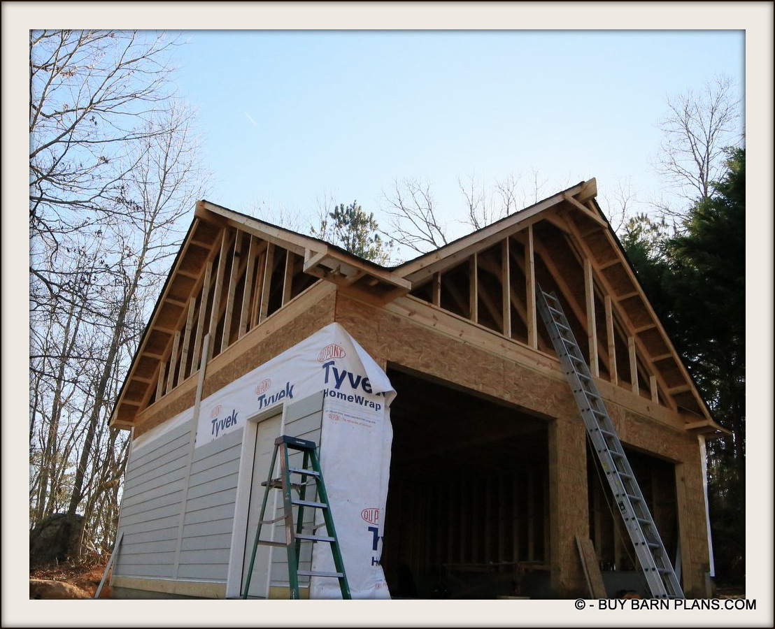 Lap Hardie Siding For 2 Bay 24 x 24 Garage For Tractor Storage - Buy Barn Plans