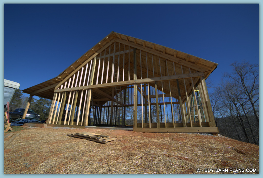 Photo Image Of A 2 Stall Horse Barn Photo With Framing