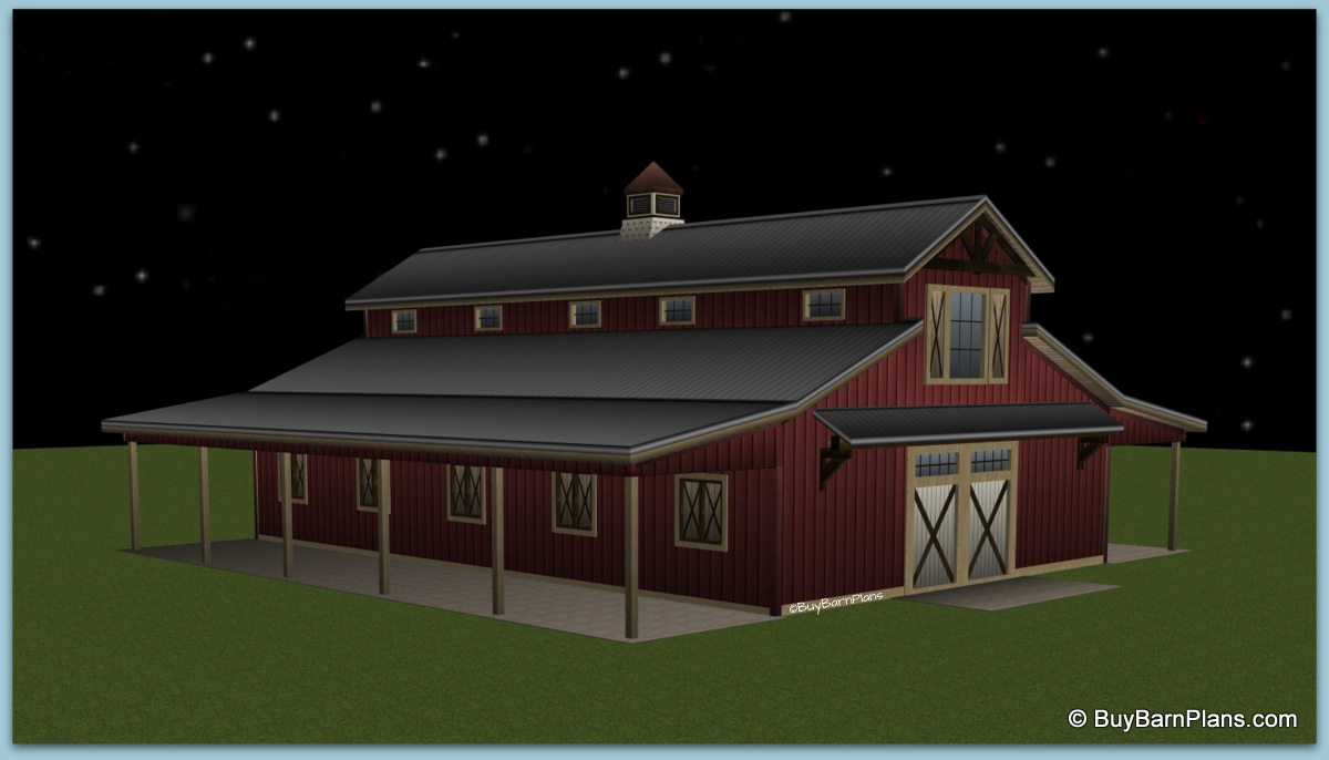 Photo Image Of A 6 Stall Monitor Style Horse Barn With 1 or 2 Bedroom Above Aisle Photo Image Of A 6 Stall Monitor Style Horse Barn With 1 or 2 Bedroom Above Aisle