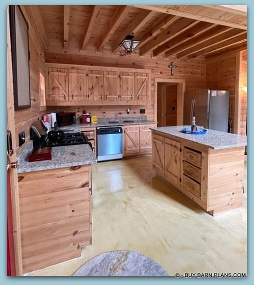 Photo Image Od The Kitchen - Passive Solar Barn Style Home In The Mountains