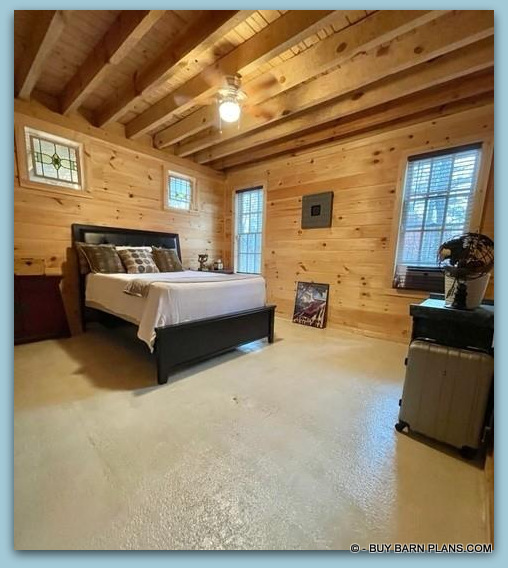 Photo Of Master Bedroom - Passive Solar Barn Style Home In The Mountains