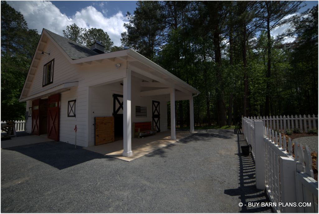 Photo Image View On The Lean To Side Shed - For This 2 Stall Horse Barn