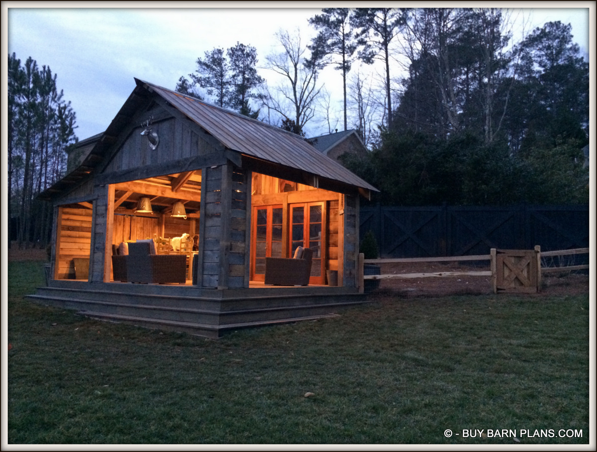 Quint Rustic Barn Style Pavilion With New Materials Made To Look Old - For Your Peace Out Time
