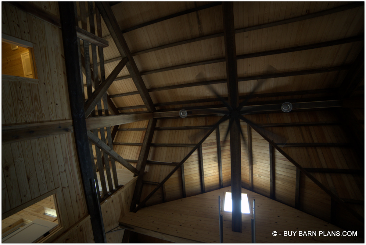 Simple Wow Image Perfect Exposed Framing Of This Interior Finish - Interior Photo View Of This Gearhead Garage That Looks Like A Rustic Barn