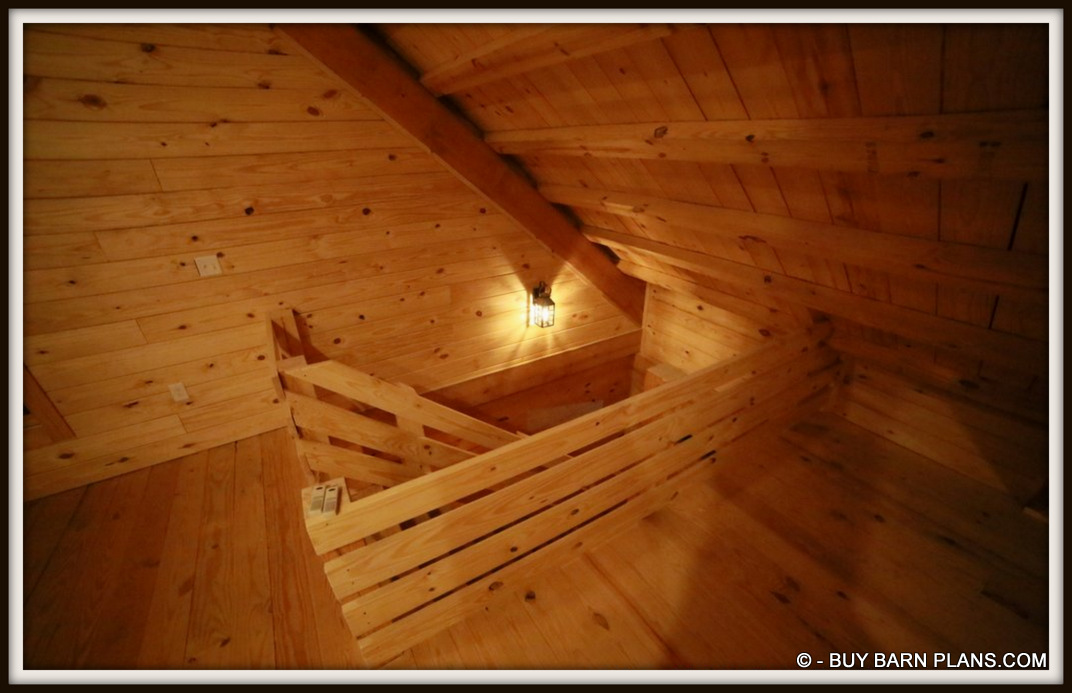 Sturdy Strong horse barn stair railings to The Loft