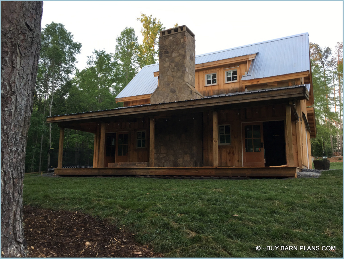 Rock Fireplace And Shed Dormer - All Of The Lumber Came From Old Grouth Yellow Pine That Cut From The Property