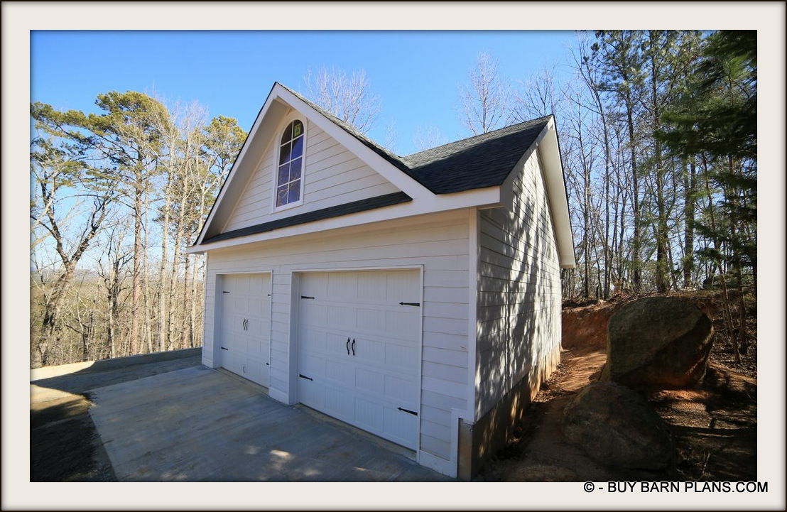 2 Bay 24 x 24 Garage For Tractor Storage - Buy Barn Plans