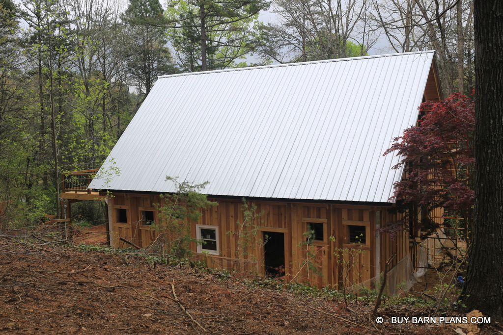 Under Construction Of This Passive Solar Barn Style Home - Polyiso Rigid Foam Roof Insulation