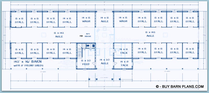 16 STALL FLOOR PLAN image- 2 BEDROOM APARTMENT ABOVE