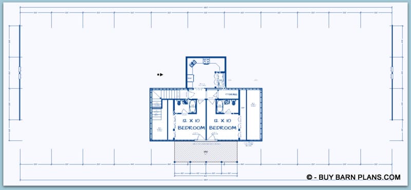 image 16 STALL FLOOR PLAN - TWO BEDROOM APARTMENT ABOVE