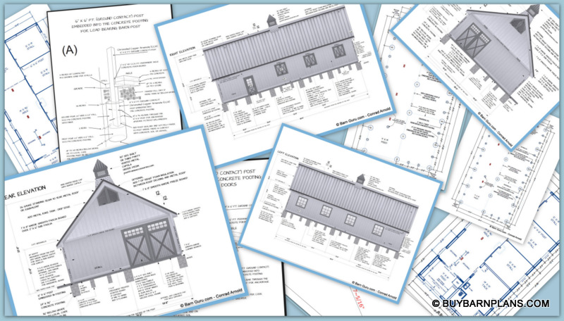 Purchase Barn Plans - Horse Barns - Storage Barns - Event Barns